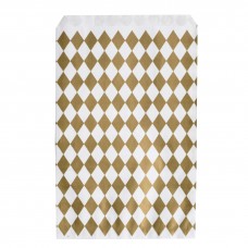 Paper Party Bags - Gold diamond