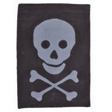 Cotton Rug Skull: Grey - Blue