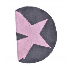 Reversible Rug : Dark grey - Pink
