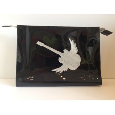 Toiletry bag Vinyl black silver guitar  by Anne Charlotte Goutal