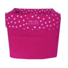 Canvas Storage Box : Fuchsia Glitter