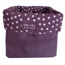 Canvas Storage Box : Purple Glitter