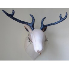 Deer Trophy with blue sequins antlers