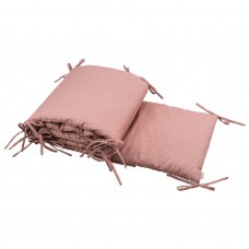 N74 - Cot Bumper Dusty pink and stars