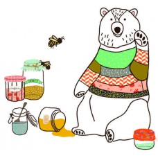 Wall sticker - Gourmet bear