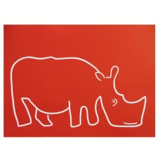 Linocut " Big Rhino " by Jane Bristowe - Limited edition x/75. Framed
