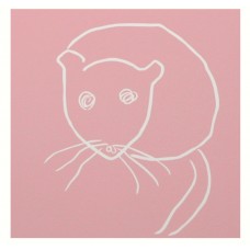 Linocut " Mouse" by Jane Bristowe - Limited edition x/75. Framed