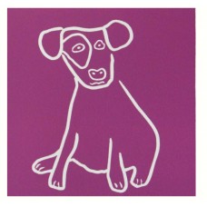 Linocut " Puppy " by Jane Bristowe - Limited edition x/75. Framed