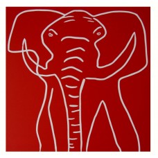 Linocut " Elephant " by Jane Bristowe - Limited edition x/50. Framed
