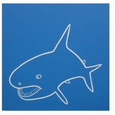 Linocut " Shark " by Jane Bristowe - Limited edition x/50. Framed
