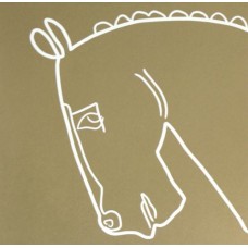 Linocut " Bronze horse" by Jane Bristowe - Limited edition x/50. Framed